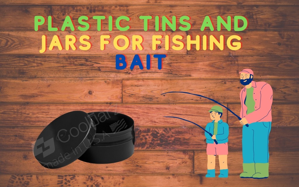 PLASTIC TINS AND JARS FOR FISHING BAIT salmon eggs