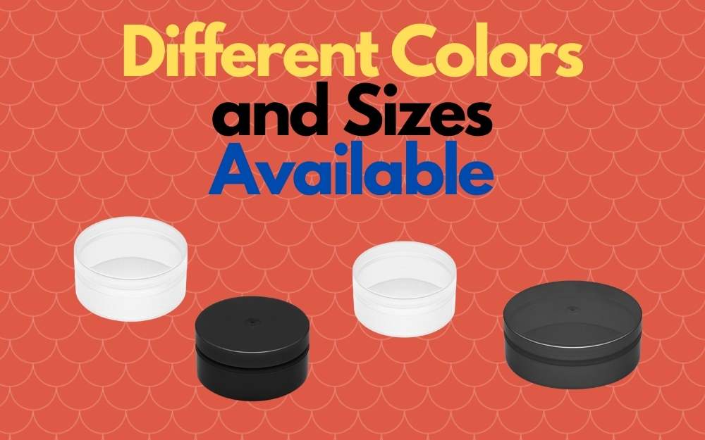 PLASTIC TINS FOR YOUR CHEWING TOBACCO ALTERNATIVE black smoky translucent opaque